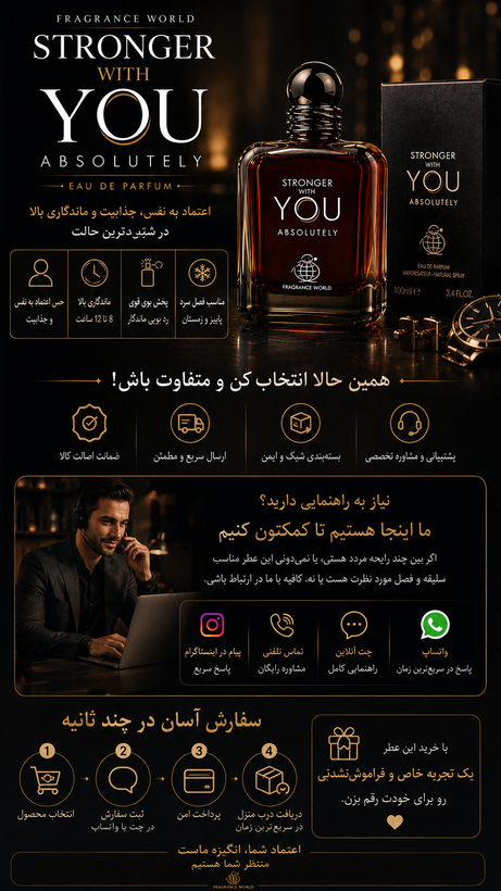 ادکلن پرودآف یو ابسلوت فراگرنس ورد ادوپرفیوم 100 میلی لیتر