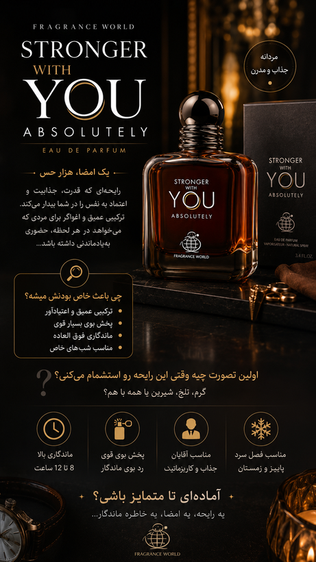ادکلن پرودآف یو ابسلوت فراگرنس ورد ادوپرفیوم 100 میلی لیتر